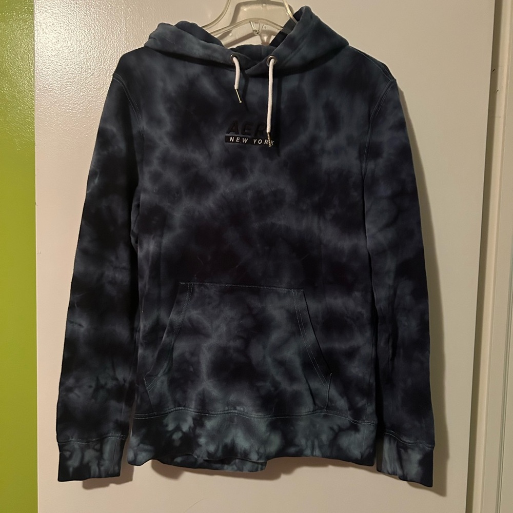 Aeropostale Gray and Blue Hoodie Sweatshirt